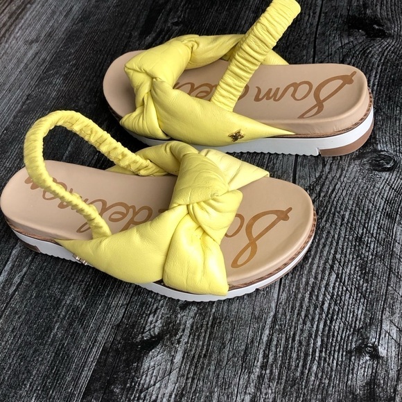 Sam Edelman Agatha Mini Yellow Knot Kids Sandals Size 13 - Picture 3 of 9
